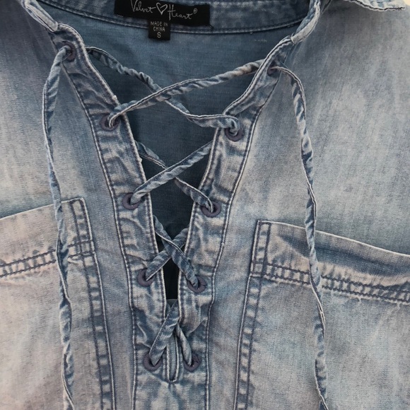 Tie up denim shirt - Picture 3 of 5
